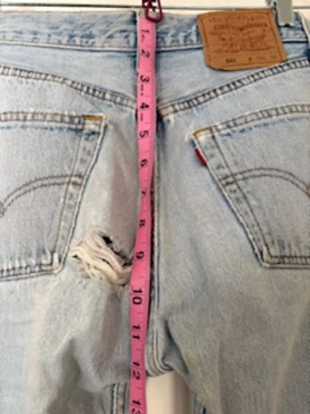 Levi's 501 Vintage-distressed jeans tag sz 28x34  dt June 1980 tag 0680 - Picture 7 of 16